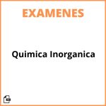 Evaluacion De Quimica Inorganica