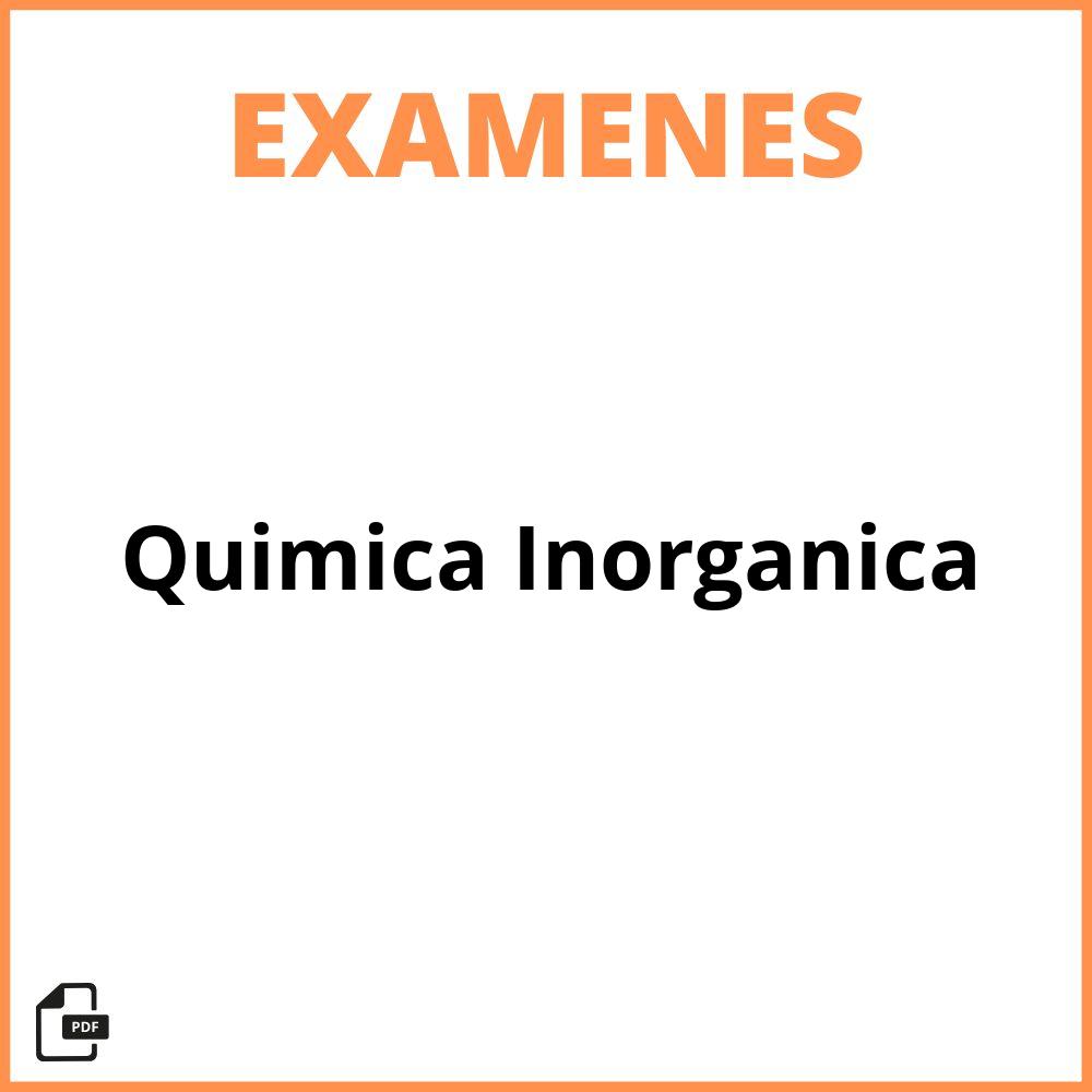 Evaluacion De Quimica Inorganica