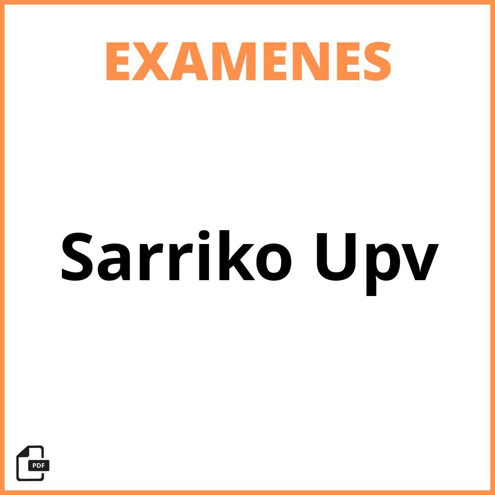 Examenes Sarriko Upv