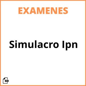 Examen Simulacro Ipn Pdf