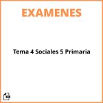 Examen Tema 4 Sociales 5 Primaria