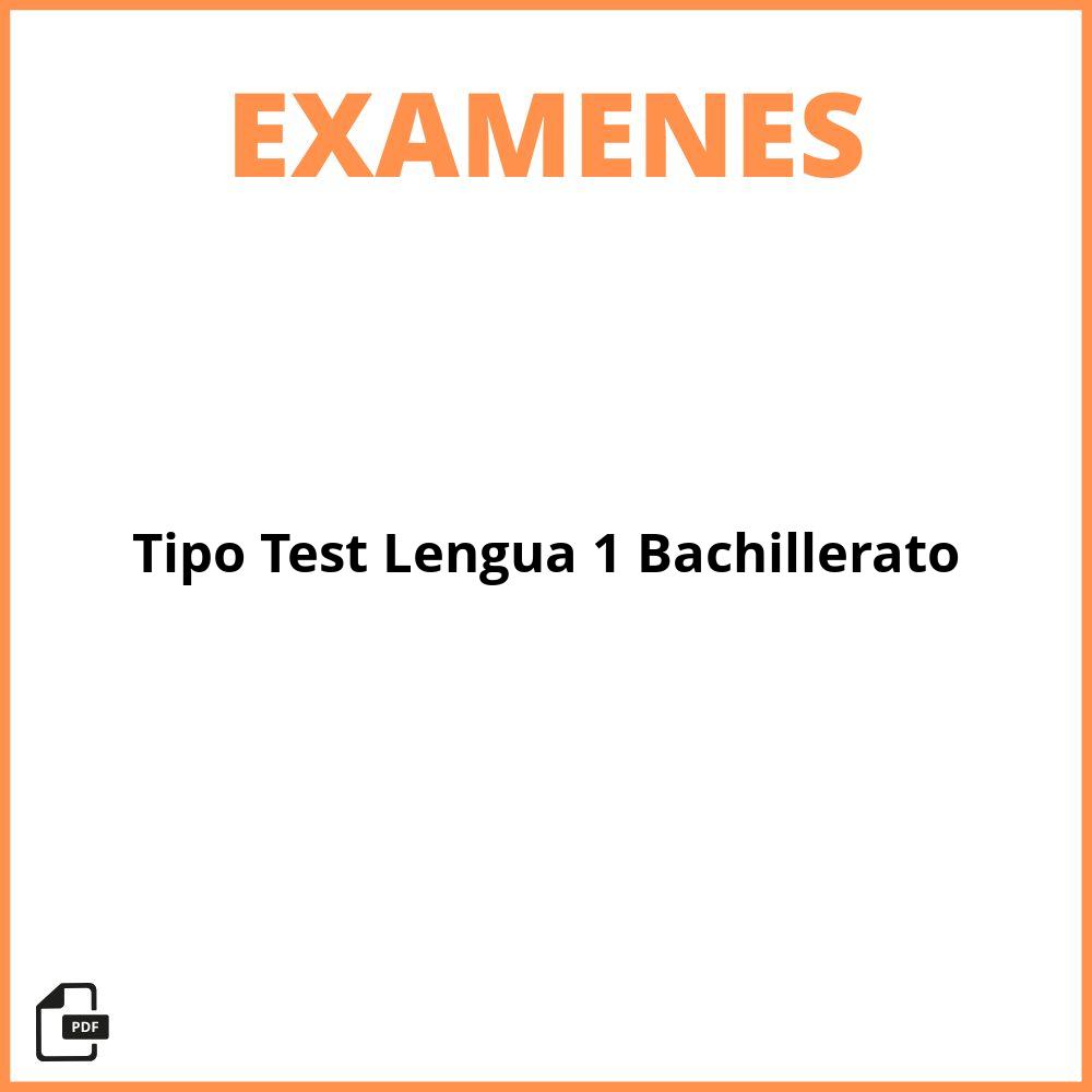 Examen Tipo Test Lengua 1 Bachillerato