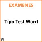 Examen Tipo Test Word