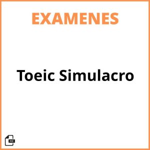 Examen Toeic Simulacro