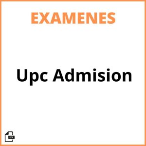 Upc Examen De Admision Resuelto