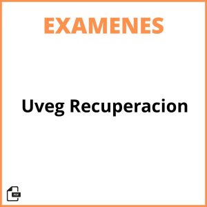 Uveg Examen De Recuperacion
